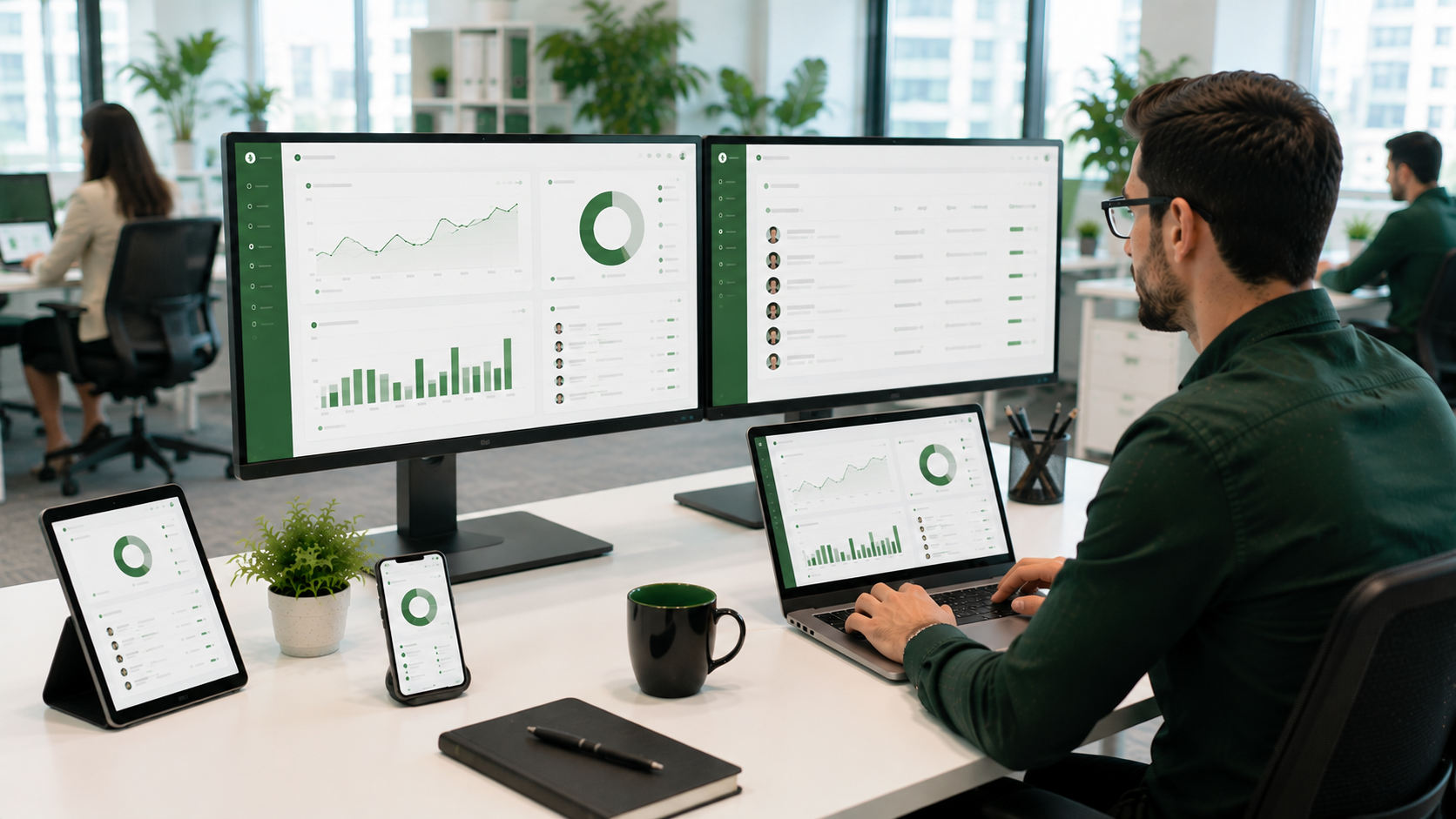 Modern software and technology workspace