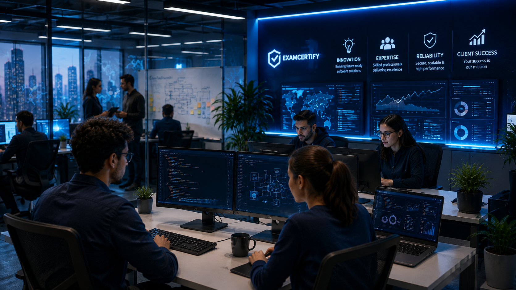 Professional technology team environment